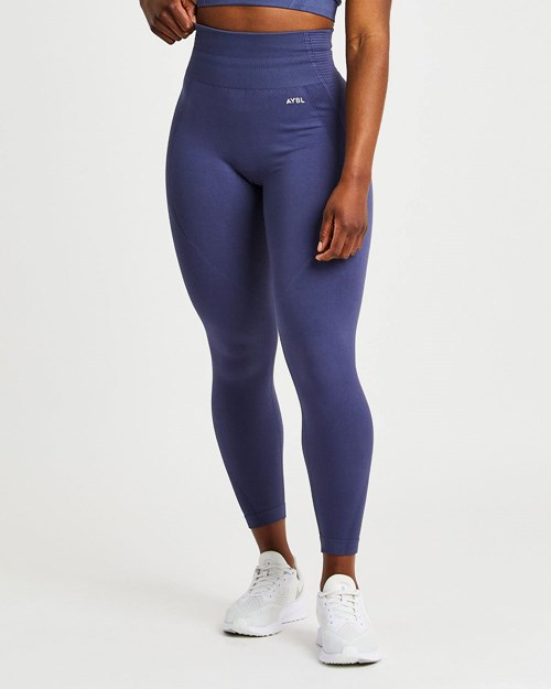 AYBL Balance V2 Seamless Leggings Marineblå Blå | SEDWXL-492