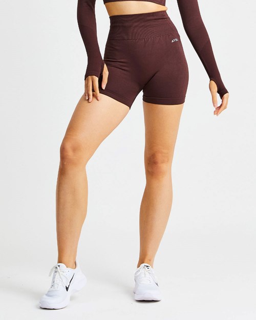 AYBL Balance V2 Seamless Shorts Sjokolade Brune | RQUHBV-614