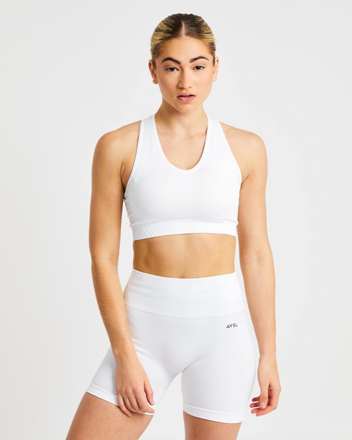 AYBL Balance V2 Seamless Sports Bra Hvite | DXTSQY-879