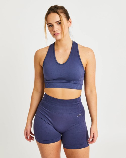 AYBL Balance V2 Seamless Sports Bra Marineblå Blå | TZAWOR-430