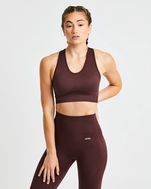 AYBL Balance V2 Seamless Sports Bra Sjokolade Brune | EXYZPV-471