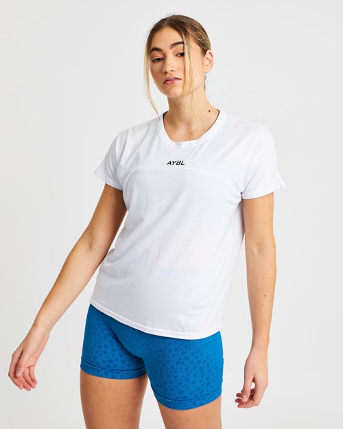 AYBL Boxy T Shirt Hvite | IUCYVT-637