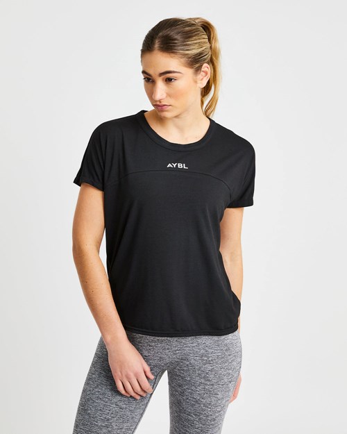 AYBL Boxy T Shirt Svarte | ORGCNI-501