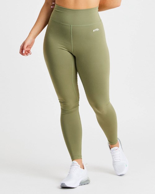 AYBL Core Leggings Olivengrønne | ZVQSFB-954