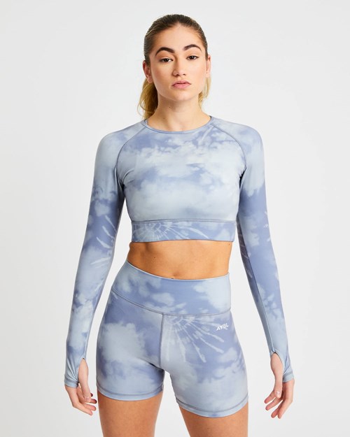AYBL Core Long Sleeve Crop Top Grå | JTPMGD-918