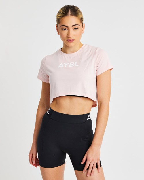 AYBL Crop T Shirt Rosa | WDSYKF-401