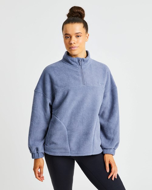 AYBL Effortless Oversized Fleece Blå | LPBZOA-704
