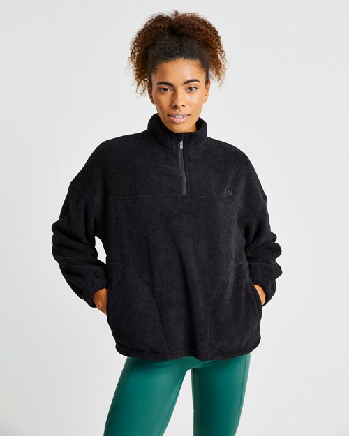 AYBL Effortless Oversized Fleece Svarte | LTKZUV-068