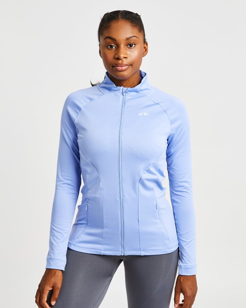 AYBL Effortless Zip Jacket Lyse Blå | NGCDUF-204