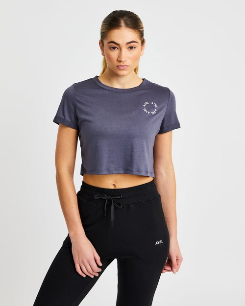AYBL Element Crop Top Charcoal | MCVYND-625