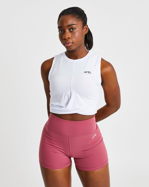 AYBL Element Twist Vest Hvite | WKYXAJ-984