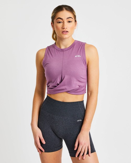 AYBL Element Twist Vest Lilla | SEKGXP-245