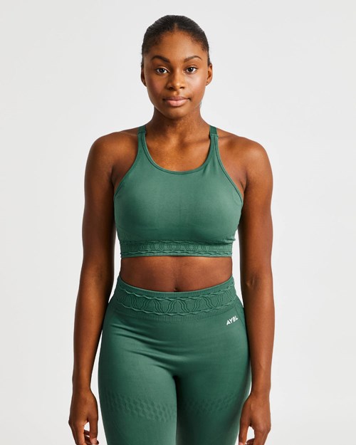 AYBL Elevate Seamless Sports Bra Grønn | IDLHBM-173