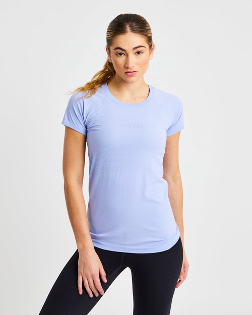 AYBL Embrace Seamless T Shirt Blå | KHRYQC-524