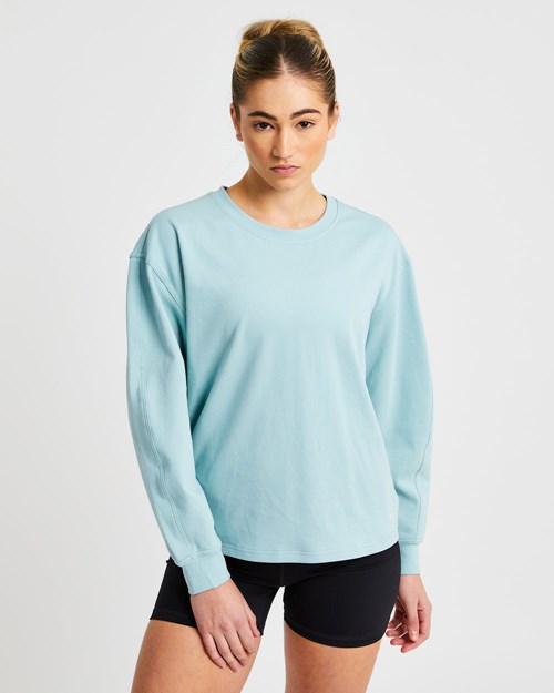 AYBL Essence Drawcord Jumper Washed Sage | RGLOEZ-791