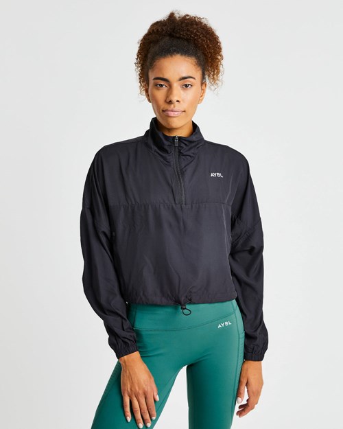 AYBL Everyday 1/2 Zip Pullover Svarte | VFDRMP-529