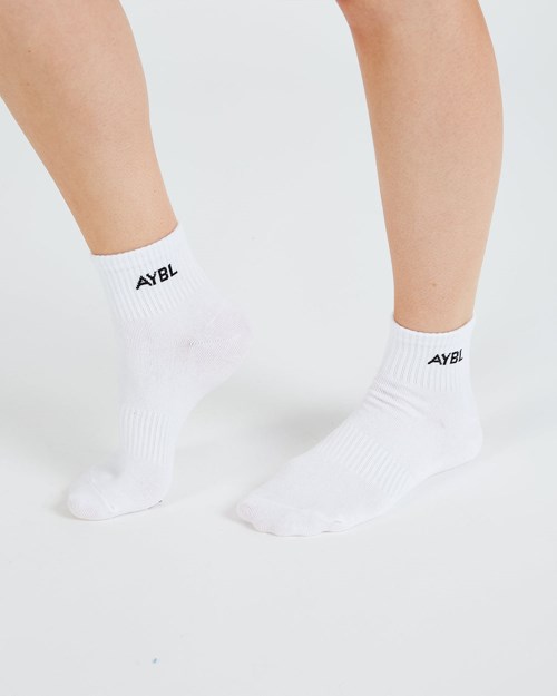 AYBL Everyday Ankle Socks (3 Pack) Hvite | GPAFYH-714