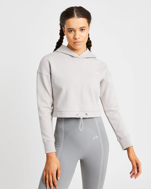 AYBL Everyday Drawcord Hoodie Grå | IQPFNK-609
