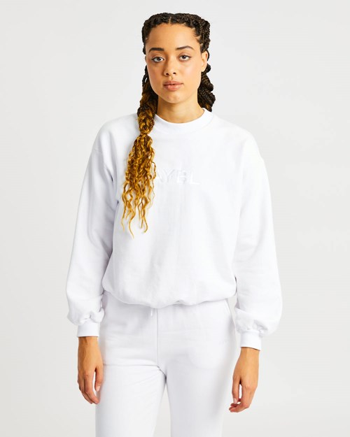 AYBL Everyday Oversized Genser Hvite | JIHNYE-492