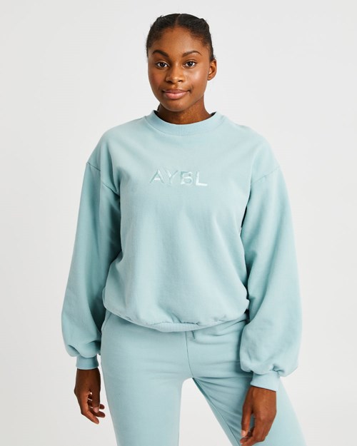 AYBL Everyday Oversized Genser Soft Sage | FRONWU-275