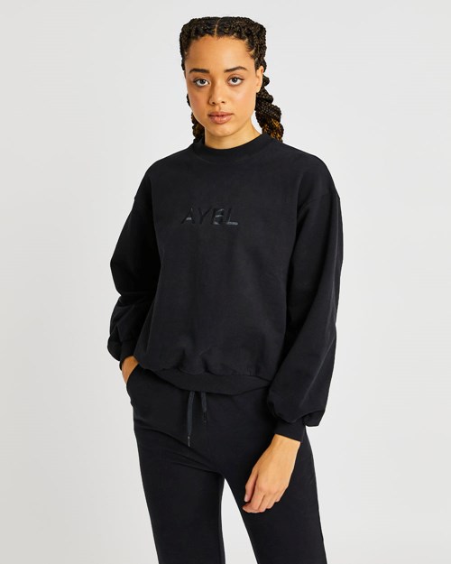 AYBL Everyday Oversized Genser Svarte | RILOHJ-738