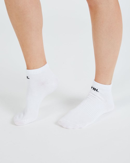 AYBL Everyday Trainer Socks (3 Pack) Hvite | YXGDVW-893