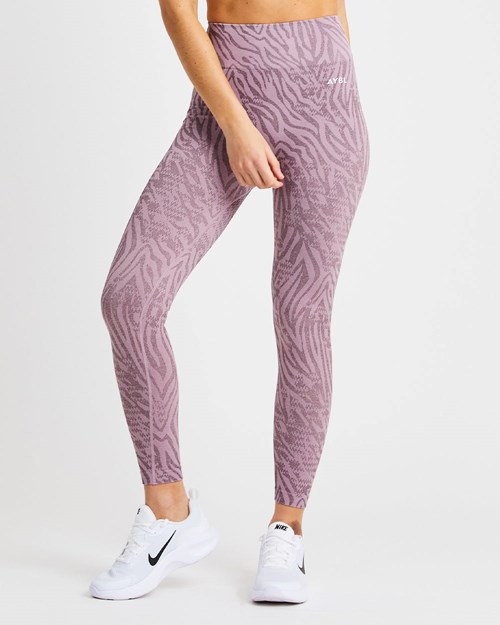 AYBL Evolve Animal Seamless Leggings Mauve Lilac | DTNGCK-086