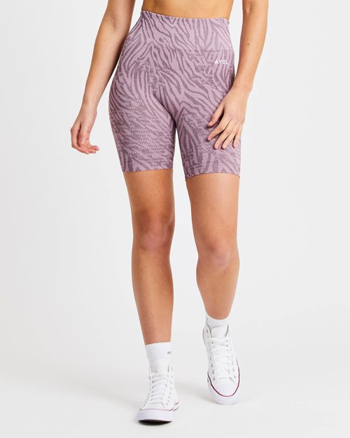 AYBL Evolve Animal Seamless Shorts Mauve Lilac | VNEHWU-527