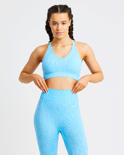 AYBL Evolve Animal Seamless Sports Bra Blå | TZKEVM-014