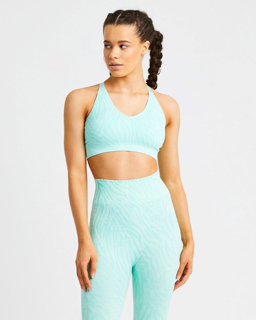 AYBL Evolve Animal Seamless Sports Bra Mint Grønn | UYMVHN-603