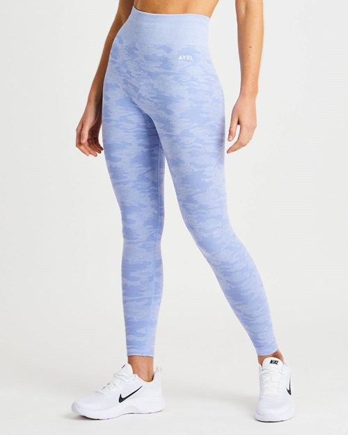 AYBL Evolve Camo Seamless Leggings Blå | ZVFPYG-239