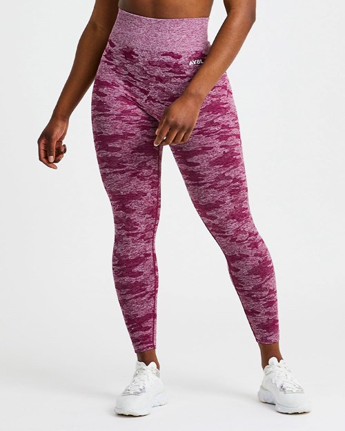 AYBL Evolve Camo Seamless Leggings Burgunder | JOYCDV-978