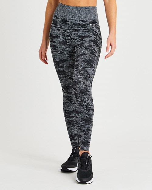 AYBL Evolve Camo Seamless Leggings Svarte | ZKMYXU-795