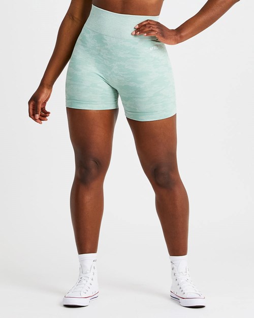 AYBL Evolve Camo Seamless Shorts Grønn | WYMESV-905