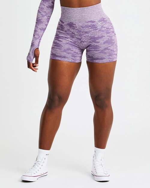 AYBL Evolve Camo Seamless Shorts Plum | JDLYEK-971