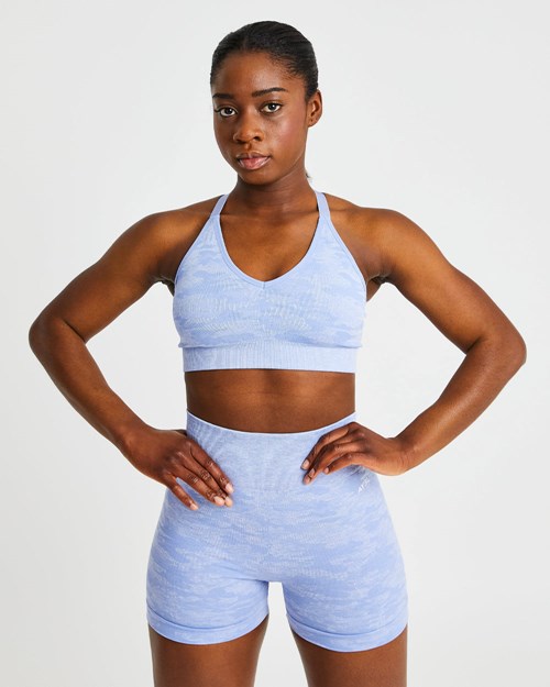 AYBL Evolve Camo Seamless Sports Bra Blå | LGSHVO-427