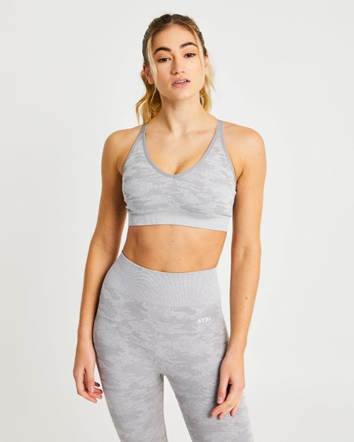 AYBL Evolve Camo Seamless Sports Bra Grå | MBNZEX-952
