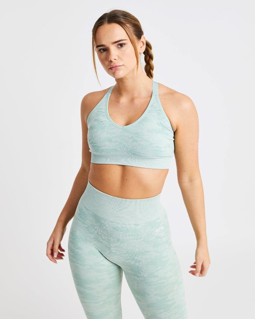 AYBL Evolve Camo Seamless Sports Bra Grønn | HMFEIN-742