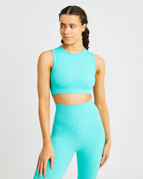 AYBL Evolve Speckle Seamless Crop Vest Grønn | KXUFOV-312
