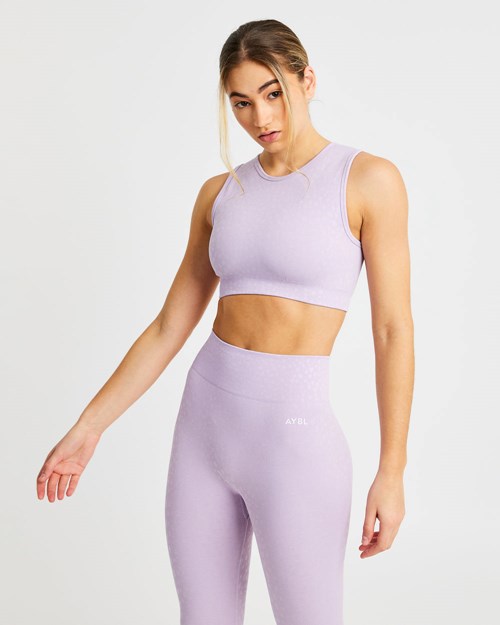 AYBL Evolve Speckle Seamless Crop Vest Lilac | HFERBG-843