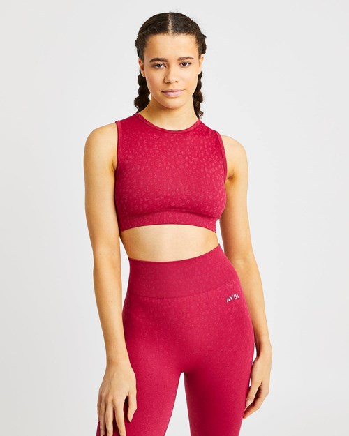 AYBL Evolve Speckle Seamless Crop Vest Raspberry | JXISLH-389