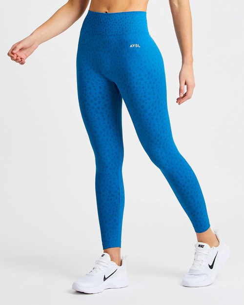 AYBL Evolve Speckle Seamless Leggings Blå | USBTKN-280