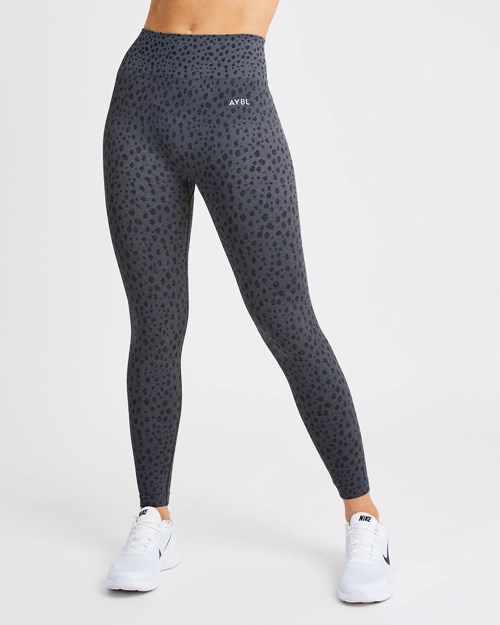 AYBL Evolve Speckle Seamless Leggings Charcoal | MWNPCD-031