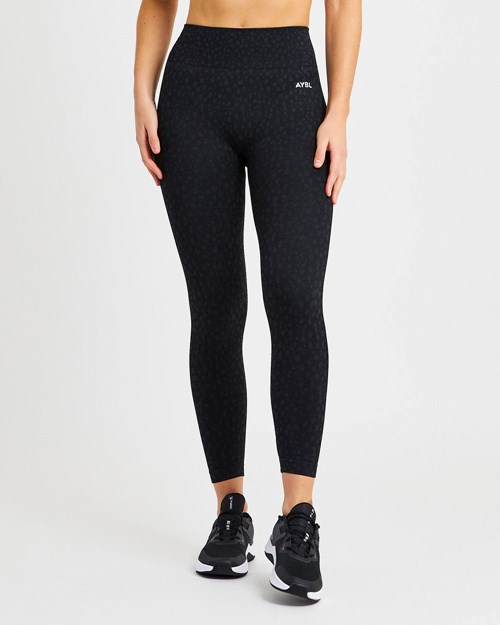 AYBL Evolve Speckle Seamless Leggings Svarte | IRVKFJ-946