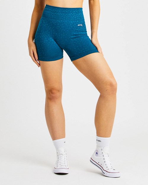 AYBL Evolve Speckle Seamless Shorts Teal | MJRBZC-417