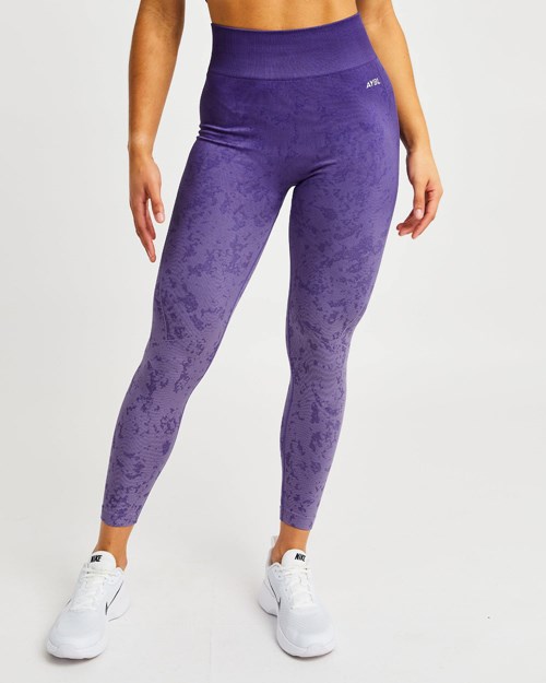 AYBL Flare Seamless Leggings Lilla | UDVJOR-542