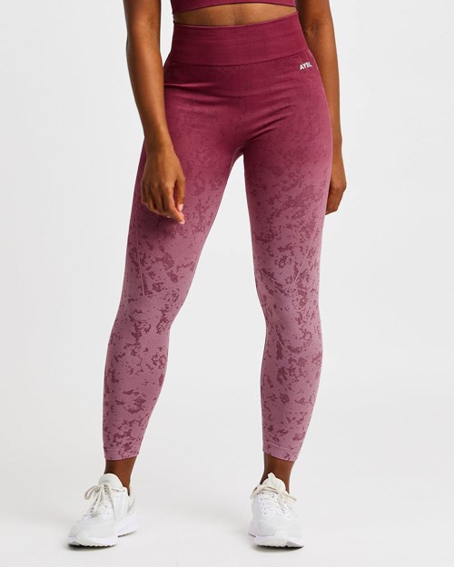 AYBL Flare Seamless Leggings Plum | OISEFB-697