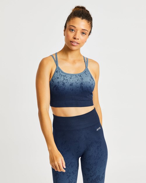 AYBL Flare Seamless Sports Bra Blå | QEZSKT-381