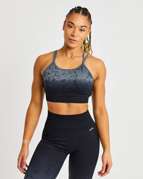 AYBL Flare Seamless Sports Bra Svarte | IHYZQT-165