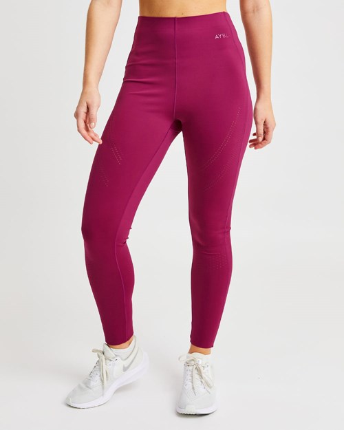 AYBL Fusion Leggings Berry Wine | PAMEHX-981